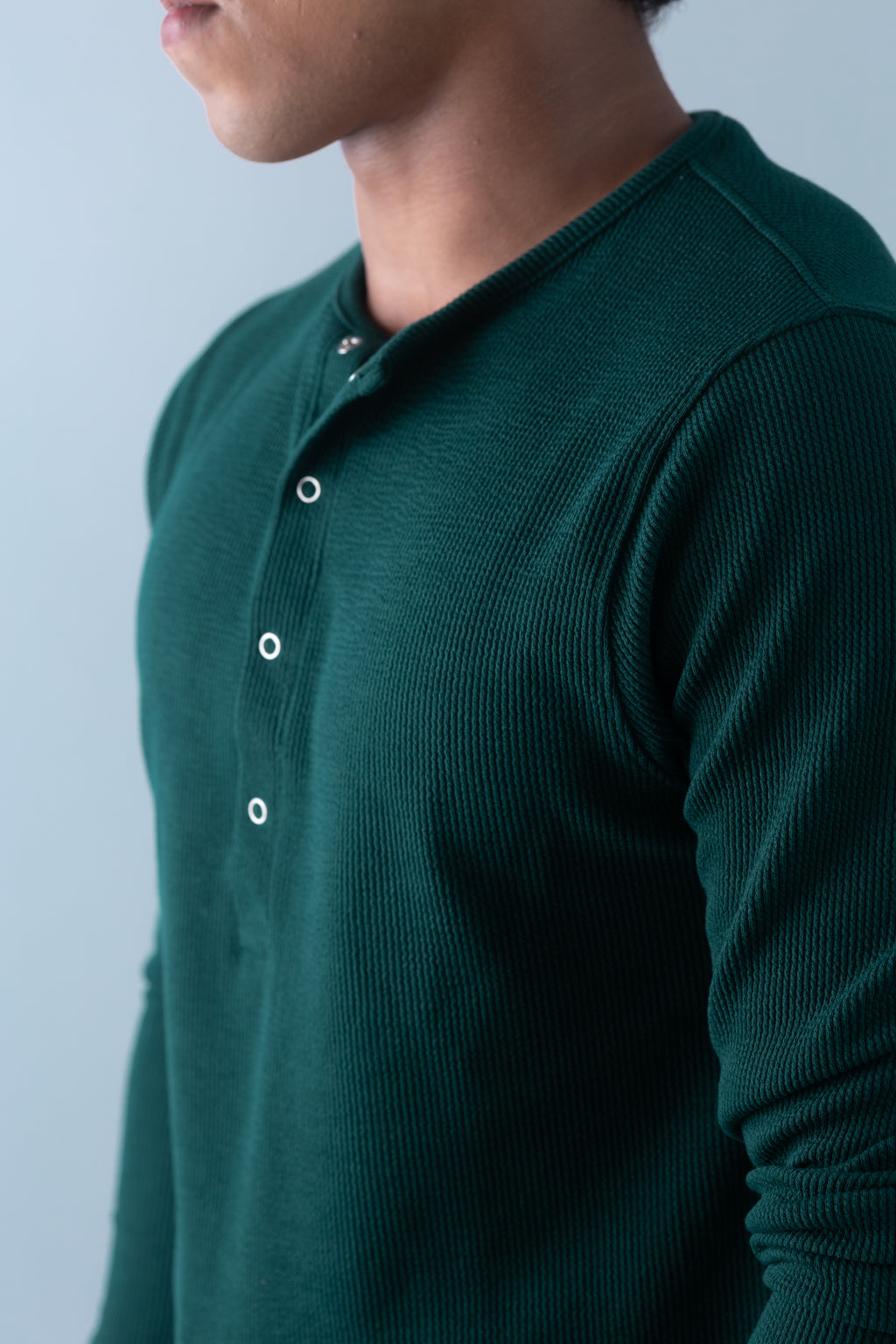 bottle green henley t-shirt