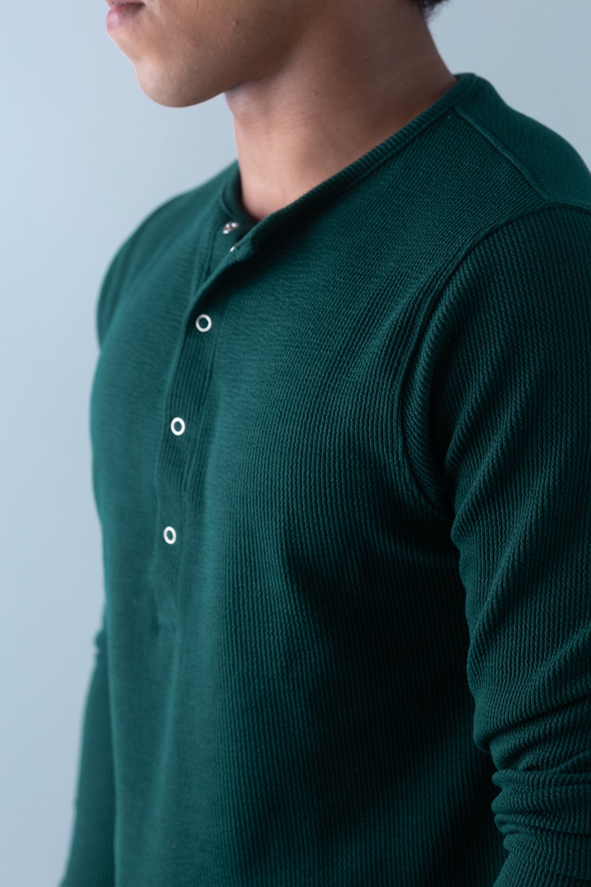 bottle green henley t-shirt