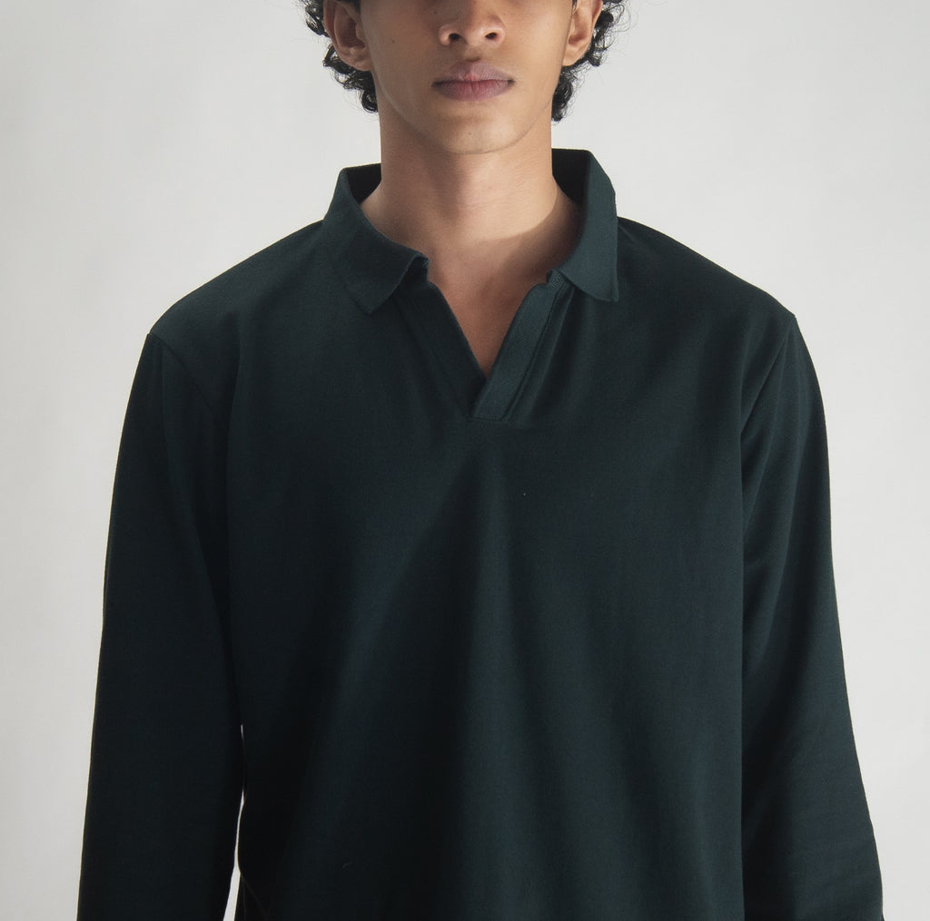 TEXTURED POLO FULL SLEEVE