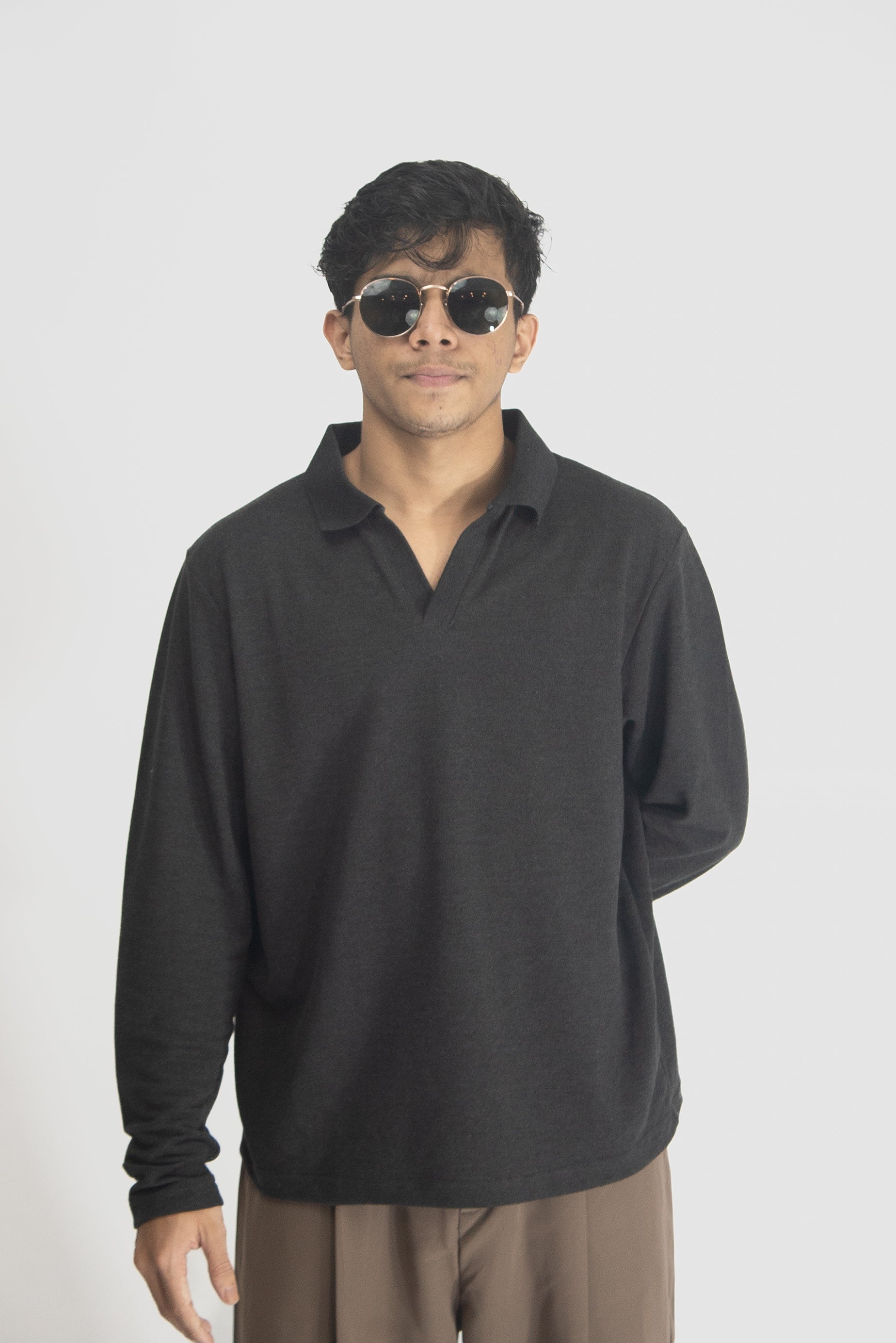 TEXTURED POLO FULL SLEEVE