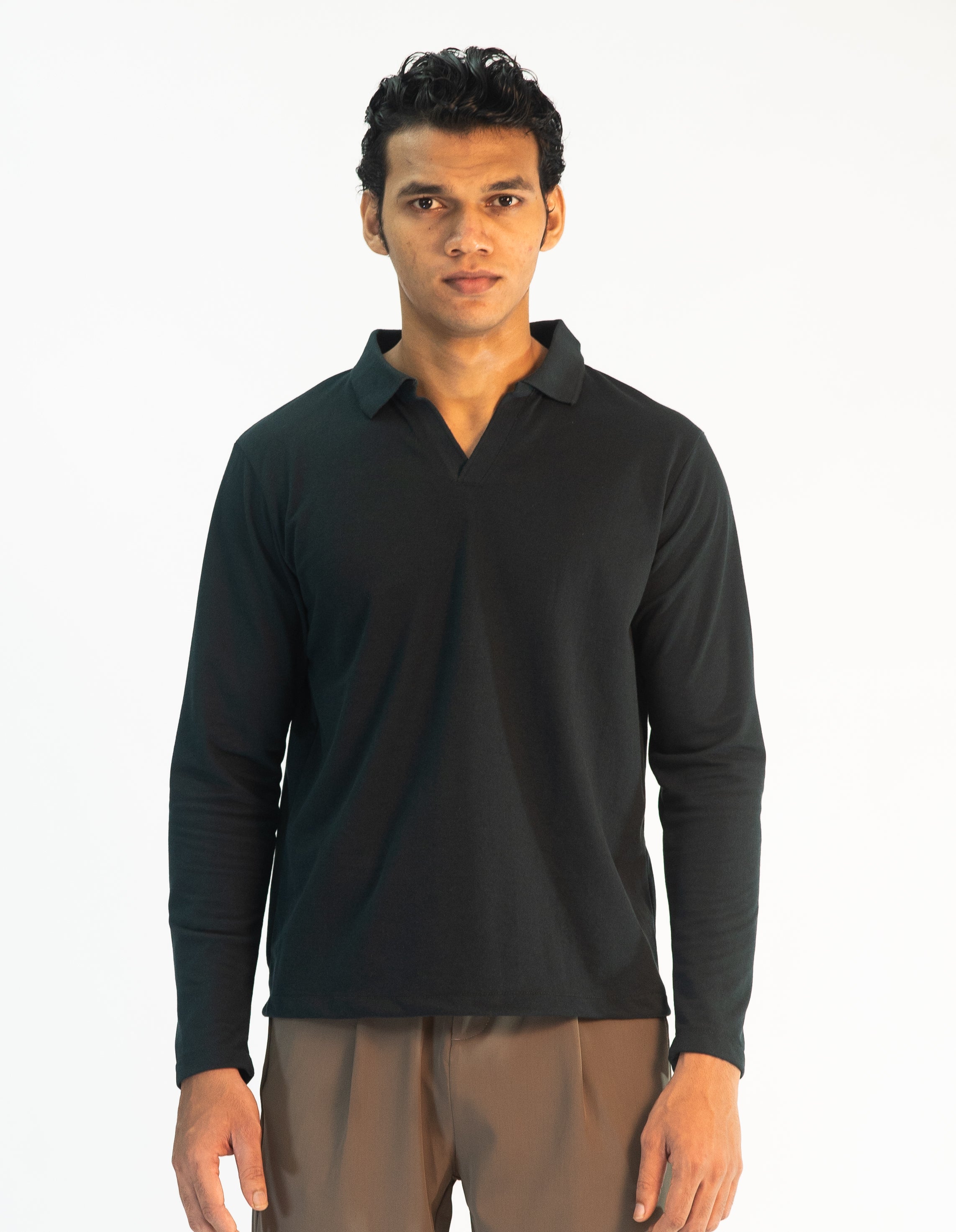 TEXTURED POLO FULL SLEEVE