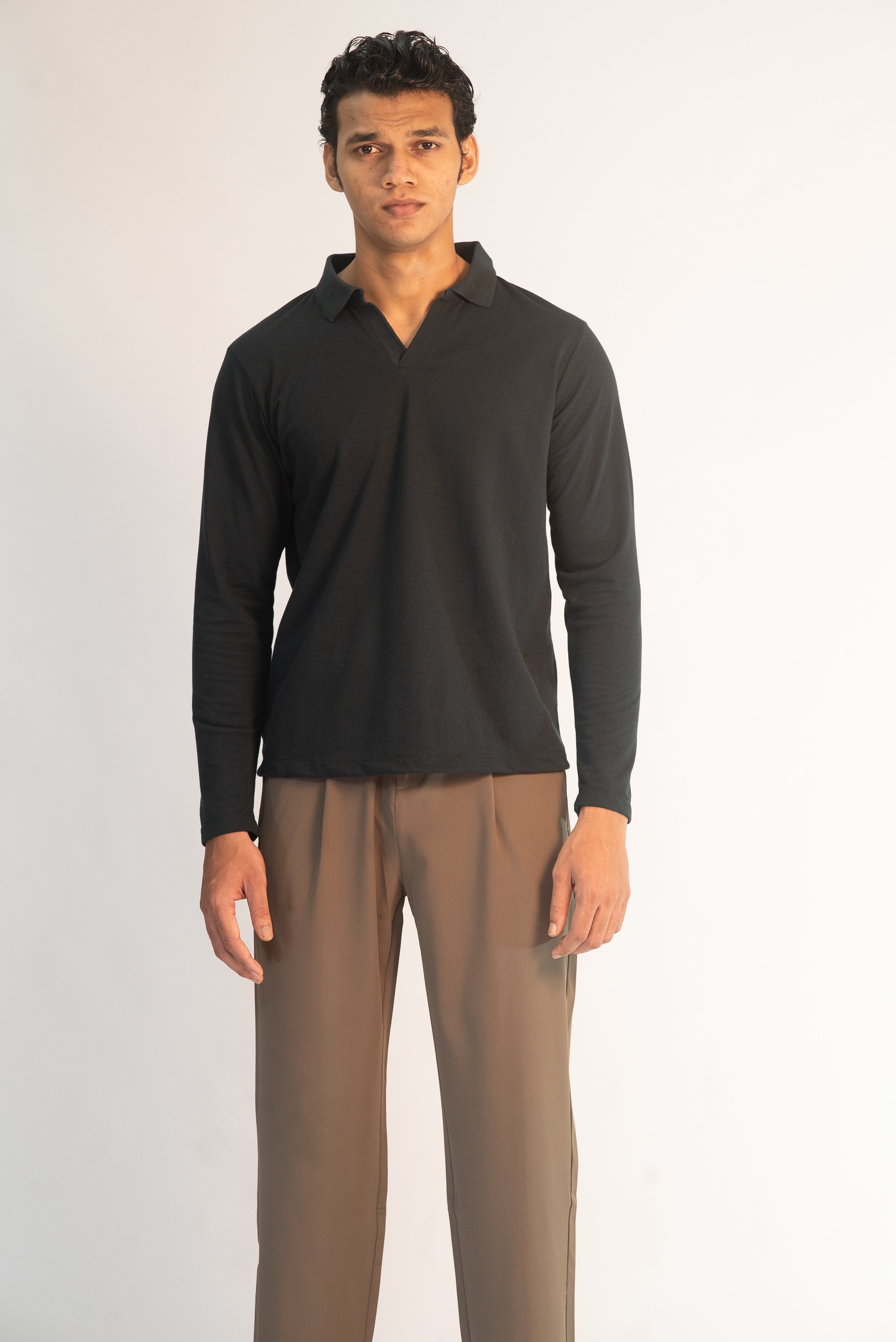 TEXTURED POLO FULL SLEEVE